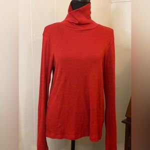 BP Red Dahlia Ribbed Turtle Neck